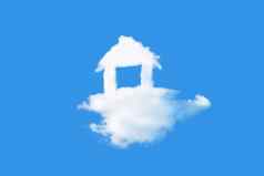 房子云蓝色的天空