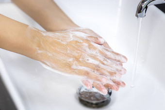 卫生概念洗手肥皂汇清洁