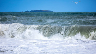 狂<strong>风</strong>暴雨的<strong>海洋风</strong>景背景