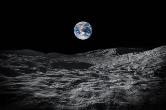 视图地球地球月亮
