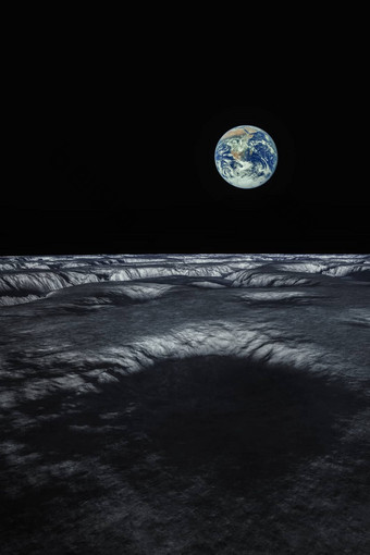 视图地球地球月亮
