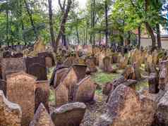 墓碑犹太人墓地犹太人季度布拉格