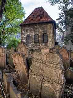 墓碑犹太人墓地犹太人季度布拉格