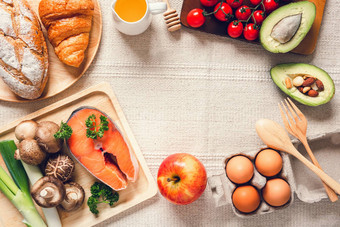 健康的营养自然成分食物概念营养健康平衡有机蔬菜表格混合维生素新鲜的水果营养学家食物建议医疗保健复制空间