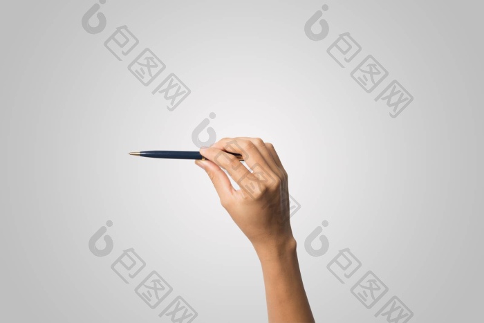 女人手笔孤立的白色背景图片-包图网企业站