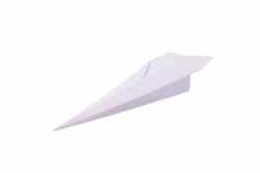 折叠纸火箭白色背景