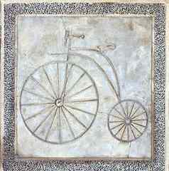 自行车路径标记高轮自行车图像