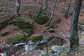 秋天走迷宫泰特文巴尔干半岛高山峰河正在尝试planina