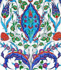 陶瓷装饰花蓝色的陶瓷瓷砖土耳其