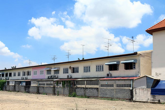 townhome土地区域亚洲城市村社区首页城市景观点视图对角图片背景