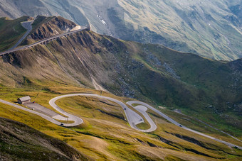 高山谷高山道路日落