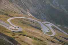 高山谷高山道路日落