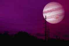 木星浮点数晚上天空影子电波兰