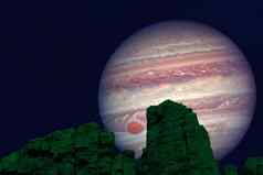 木星回来山晚上天空