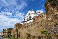回来圣公会宫中世纪的墙plasencia西班牙