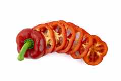 前视图幻灯片新鲜的红色的贝尔胡椒甜蜜的胡椒巨大的胡椒