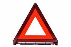 红色的三角形标志紧急停止标志紧急警告标志