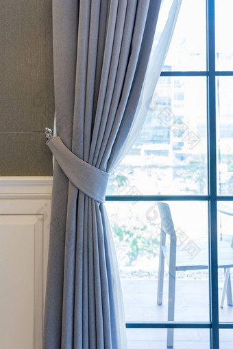 美丽的窗帘ring-top铁路窗帘室内装饰生活房间