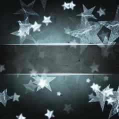 银星星黑暗灰色圣诞节背景文本空间