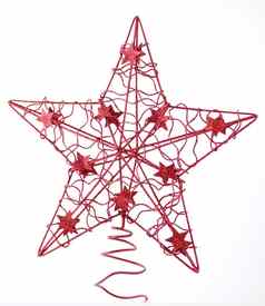 圣诞节树红色的明星