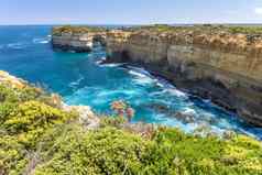 洞ard喉咙令人惊异的悬崖伟大的海洋路澳大利亚