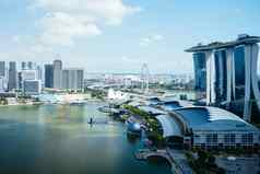 新加坡城市天际线中央区域