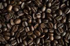新鲜的Arabica咖啡豆子纹理背景