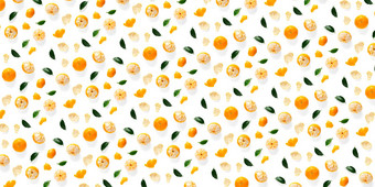 孤立的橘子柑橘类集合背景叶子橘子普通话橙色水果白色背景普通话橙色背景