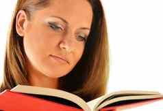 年轻的女人阅读书女学生学习