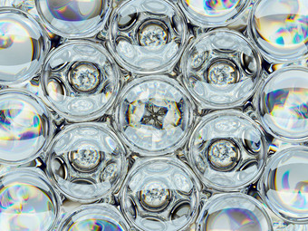 <strong>钻石</strong>宝石发光玻璃球泡沫模式万花筒
