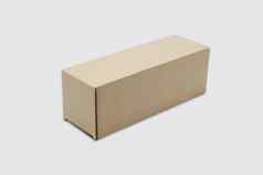 模型关闭棕色（的）纸盒子孤立的白色背景包容器业务物流纸板包装包裹交付服务运输概念