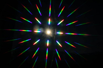 点状的光源反映了颜色彩虹方向