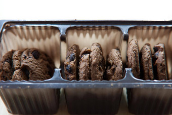 巧克力<strong>饼干包装</strong>巧克力芯片饼干前视图