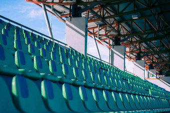 座位足球体育场绿色足球体育场视图