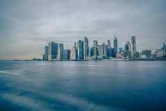 纽约城市天际线曼哈顿全景视图