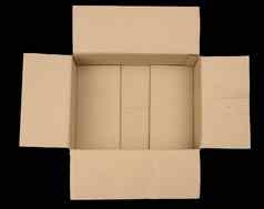 开放空棕色（的）矩形纸板盒子运输货物