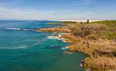 斯托克顿沙子沙丘塔斯曼海birubi点区域澳大利亚
