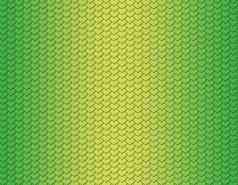 绿色黄色的梯度蛇皮肤模式心形状规模