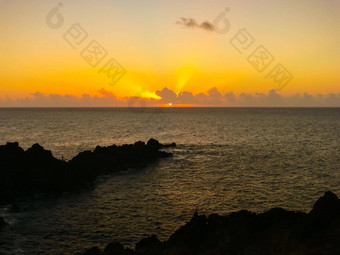 复活节岛海岸线复活节岛海岸岩石海洋