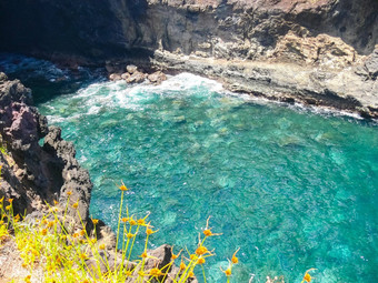 复活节岛海岸线复活节岛海岸岩石海洋