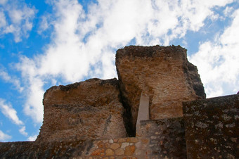 <strong>大石头</strong>块古老的罗马建筑石头墙italica塞维利亚西班牙