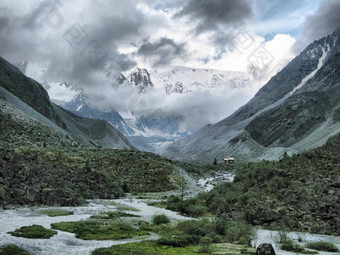 阿尔泰山美丽的景观高阿尔泰山