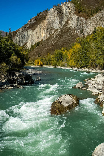 山河流岩石河流阿尔泰自然阿尔泰