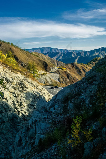 阿尔泰山景观自然阿尔泰山峡谷山