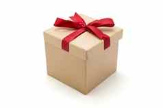 礼物盒子卡夫孤立的白色背景浪漫的礼物圣诞节一天情人节一天包祝贺包装纸春天装饰复制空间假期概念