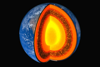 插图结构地球地球地球减少树皮地幔核心地球