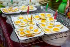 街食物泰国炸鸡蛋炒鸡蛋
