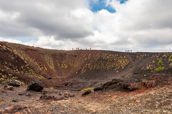 山埃特纳<strong>火山火山</strong>景观典型的植被西西里