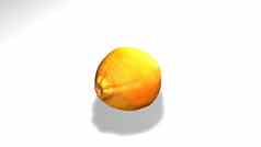 特写镜头视图新鲜的橙子孤立的白色背景