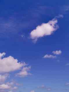 垂直拍摄蓝色的多云的天空阳光明媚的一天伟大的壁纸